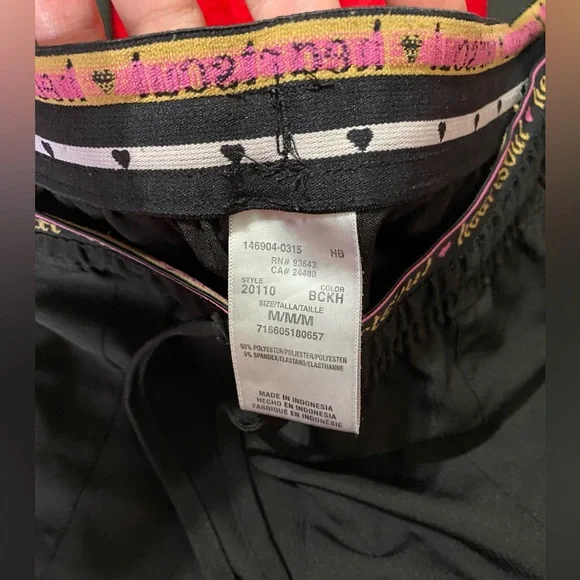 Medium Black HeartSoul Scrub pants Perfect Condition Like New & super Comfy Cute - Picture 4 of 8